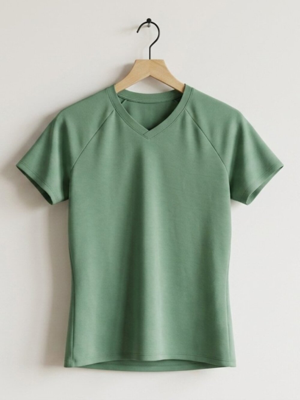 Vintage Patagonia Capilene Baselayer V-Neck Tee Sage Green Womens XS USA Made